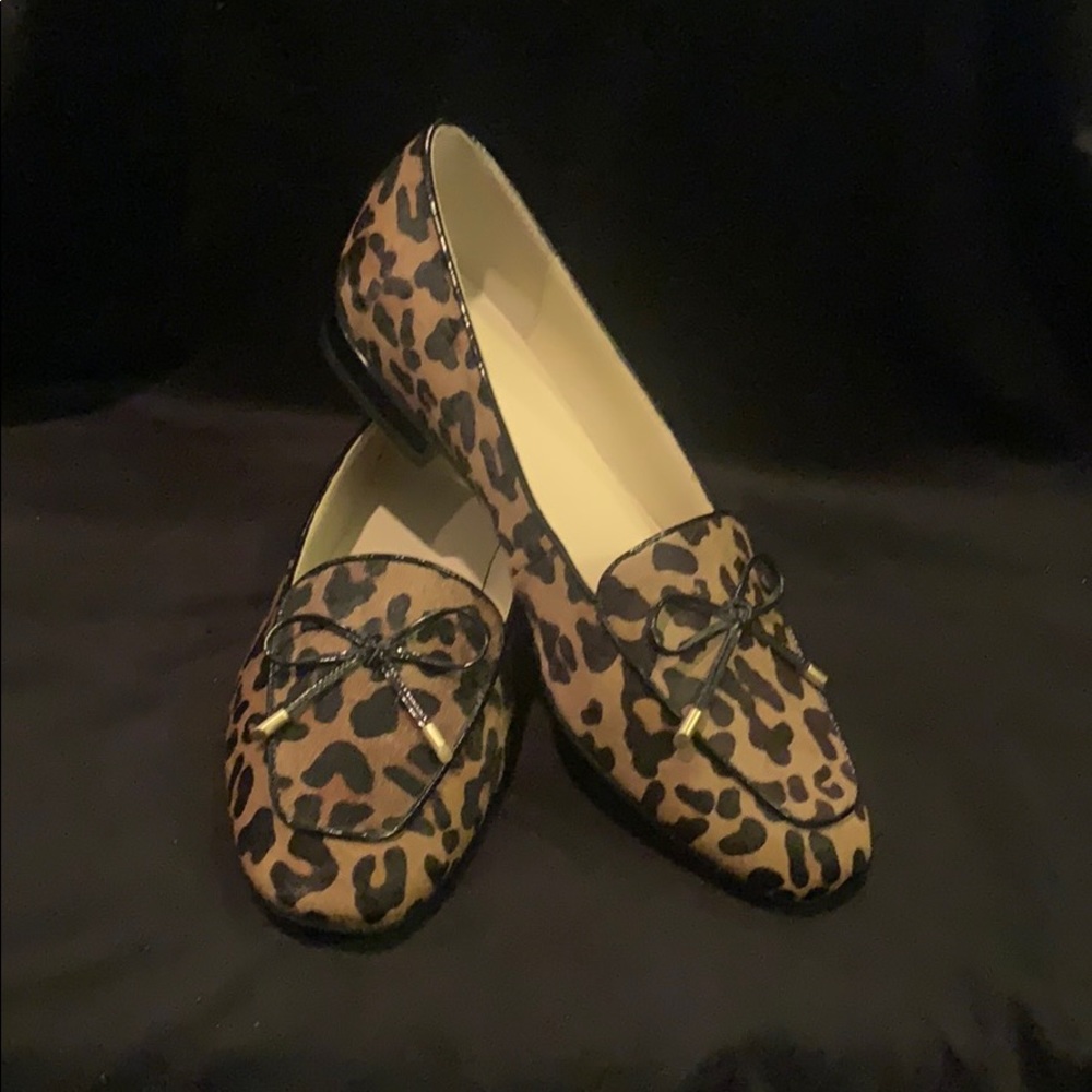 Animal print loafers
